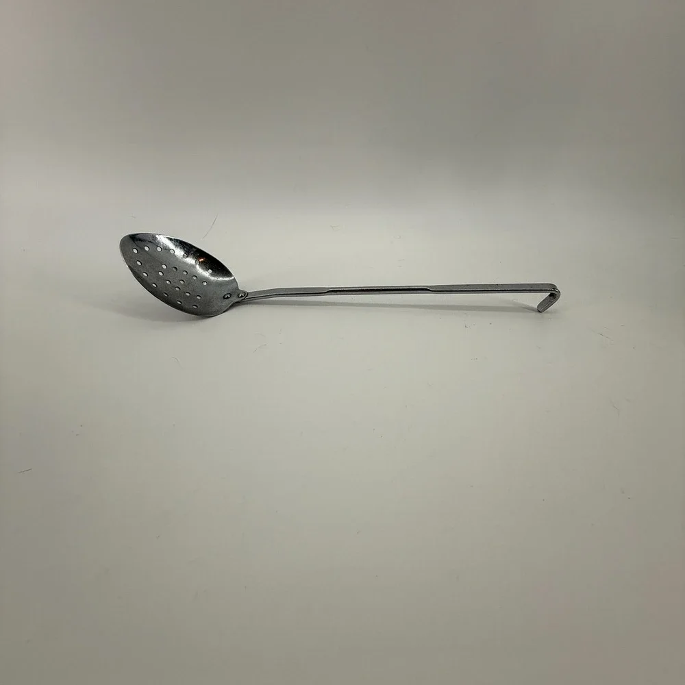 Vintage Irvin Ware‎ USA Chrome Stainless Steel Slotted Spoon Ladle Hanging 15